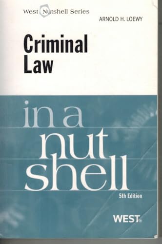 Imagen de archivo de Loewy's Criminal Law in a Nutshell, 5th a la venta por Better World Books