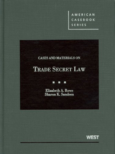 9780314195265: Cases and Materials on Trade Secret Law