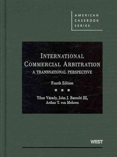 Imagen de archivo de International Commercial Arbitration: A Transnational Perspective a la venta por ThriftBooks-Dallas