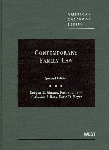 Beispielbild fr Contemporary Family Law (American Casebook) zum Verkauf von HPB-Red