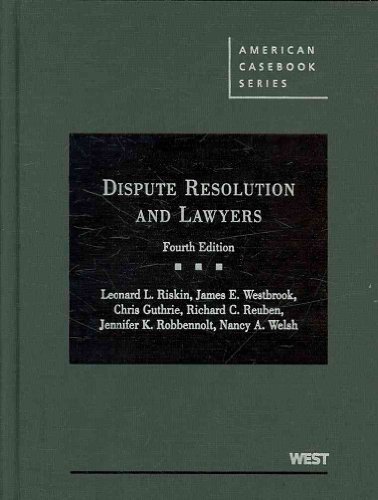 Stock image for Dispute Resolution and Lawyers (American Casebook Series) for sale by HPB-Red