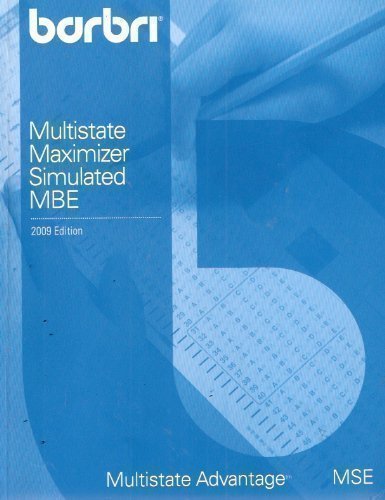 9780314197443: Barbri Multistate Maximizer Simulated MBE 2009 Edition MSE