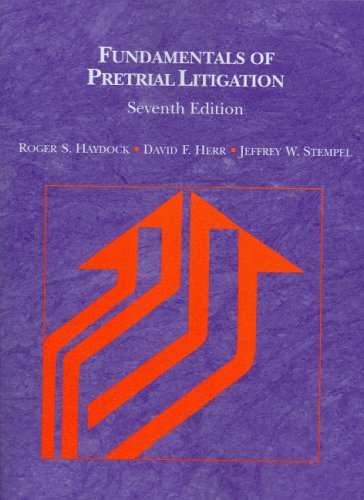 Beispielbild fr Fundamentals of Pretrial Litigation zum Verkauf von HPB-Red