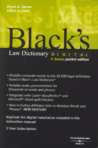 Black's Law Dictionary Digital Bundle + Bonus Black's Law Dictionary Pocket 3 ED (9780314199065) by Bryan A. Garner