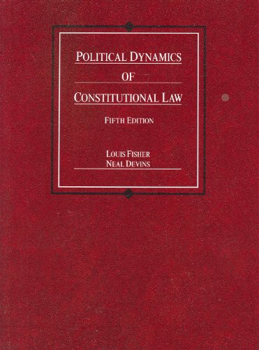 Stock image for Political Dynamics of Constitutional Law for sale by BookHolders