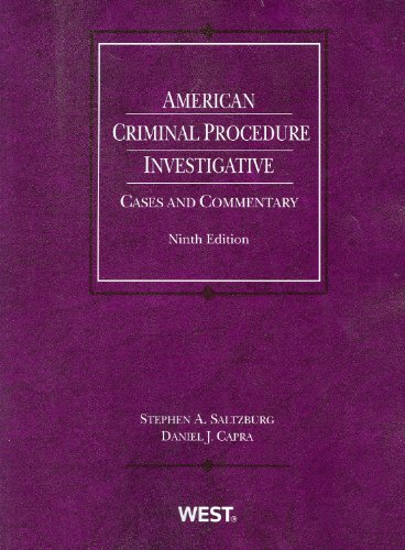 Imagen de archivo de American Criminal Procedure: Investigative Cases and Commentary, 9th Edition (American Casebook) a la venta por Wonder Book