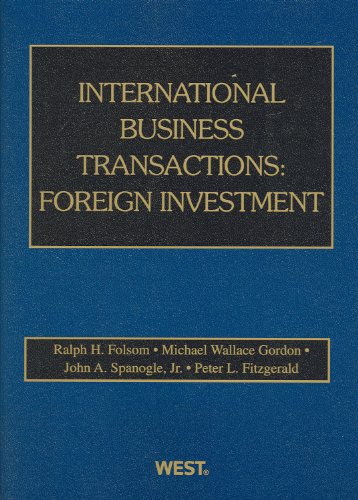 Imagen de archivo de International Business Transactions: Foreign Investment (American Casebook Series) a la venta por Wonder Book