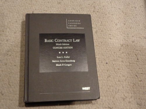 Beispielbild fr Basic Contract Law, 9th Concise Edition (American Casebook) zum Verkauf von HPB-Red