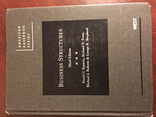 Beispielbild fr Business Structures (American Casebook Series) zum Verkauf von SecondSale