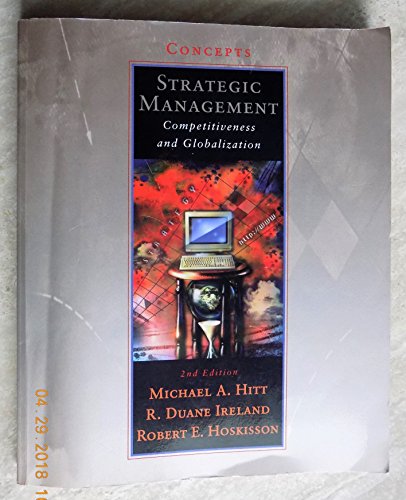 Imagen de archivo de Strategic Management: Competitiveness and Globalization: Concepts a la venta por HPB-Red