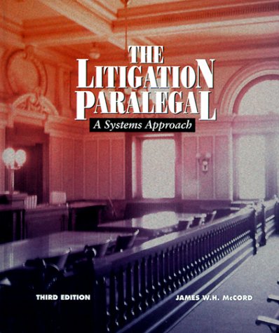 Imagen de archivo de The Litigation Paralegal: A Systems Approach a la venta por HPB-Red