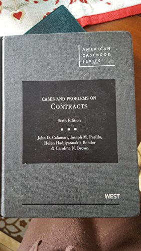 Stock image for Cases and Problems on Contracts for sale by Better World Books: West