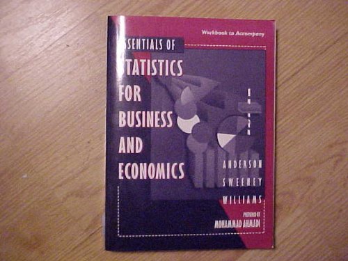 Beispielbild fr Workbook for Anderson/Sweeney/Williams Essentials of Statistics for Business and Economics zum Verkauf von HPB-Red
