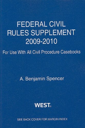 Stock image for Federal Civil Rules Supplement, 2009-2010 for sale by HPB-Diamond