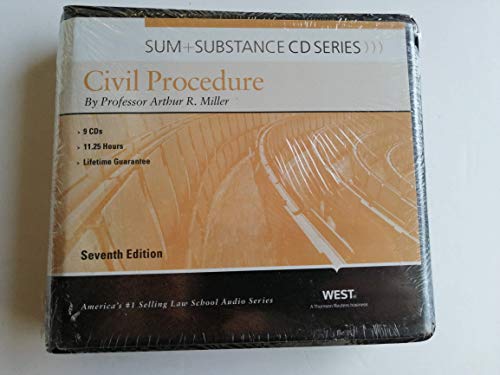 Sum and Substance Audio on Civil Procedure (9780314207159) by Miller, Arthur
