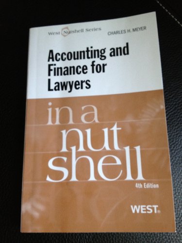 9780314207876: Accounting and Finance for Lawyers in a Nutshell