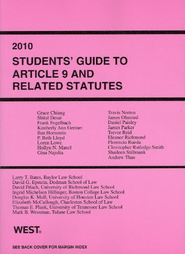 Beispielbild fr 2010 Students' Guide to Article 9 and Related Statutes zum Verkauf von Dream Books Co.