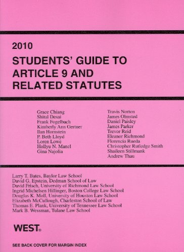 9780314208118: Students' Guide to Article 9 and Related Statutes 2010