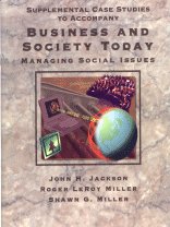 Imagen de archivo de Business and Society Today a la venta por a2zbooks