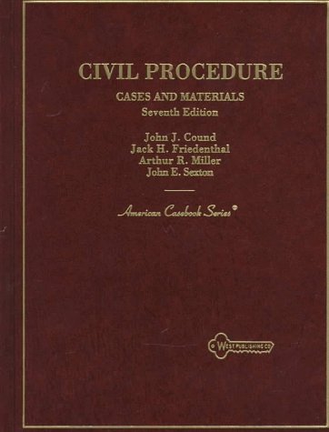 Imagen de archivo de Civil Procedure: Cases and Materials (American Casebook Series) a la venta por HPB-Red