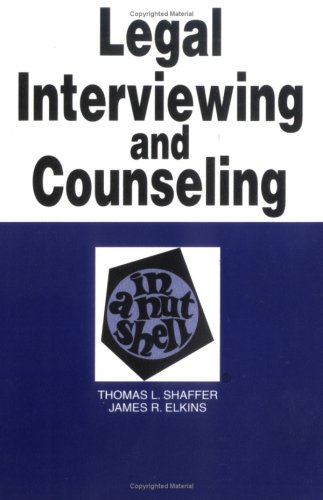 Stock image for Legal Interviewing & Counseling in a Nutshell for sale by ThriftBooks-Atlanta