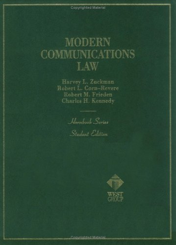 Stock image for Modern Communications Law (Hornbooks) for sale by Wonder Book
