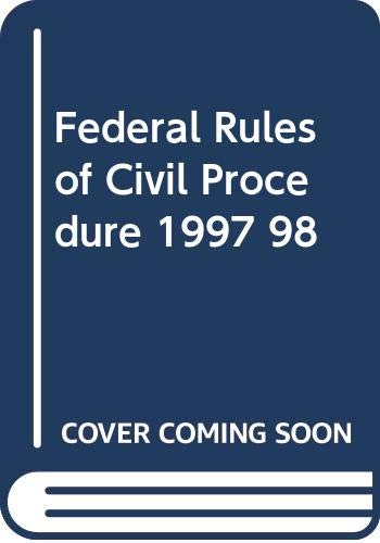 Beispielbild fr Federal Rules of Civil Procedure 1997 98 zum Verkauf von HPB-Red