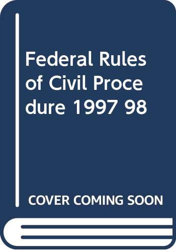 Stock image for Federal Rules of Civil Procedure 1997 98 for sale by HPB-Red