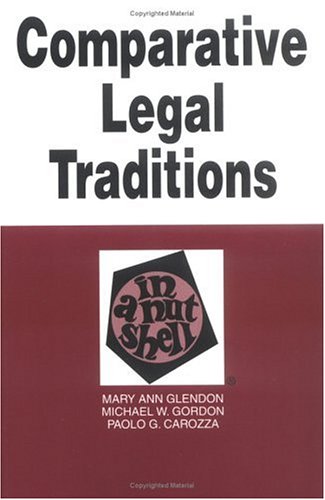 Stock image for Comparative Legal Traditions in a Nutshell for sale by Better World Books