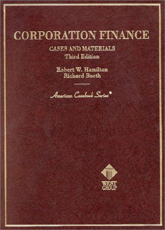 9780314225603: Corporation Finance: Cases and Materials (American Casebook Series and Other Coursebooks)