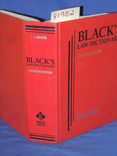 Stock image for Black's Law Dictionary Garner, Bryan A. and Black, Henry Campbell for sale by Aragon Books Canada