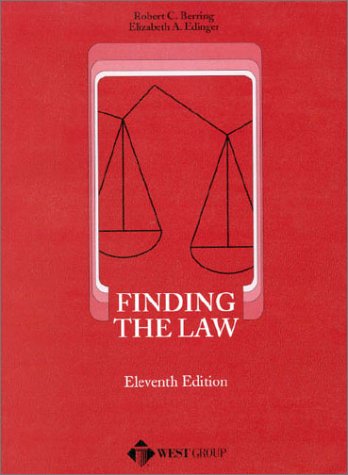 Imagen de archivo de Finding the Law a la venta por Better World Books