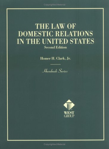 Stock image for The Law of Domestic Relations in the United States (Hornbook) for sale by HPB-Red
