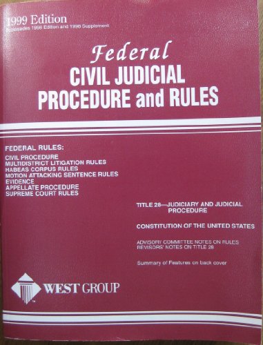 Stock image for Federal Civil Judicial Procedure and Rules (Revised ed) for sale by Better World Books