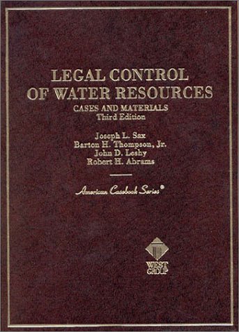Beispielbild fr Legal Control of Water Resources: Cases and Materials (American Casebook) zum Verkauf von HPB-Red