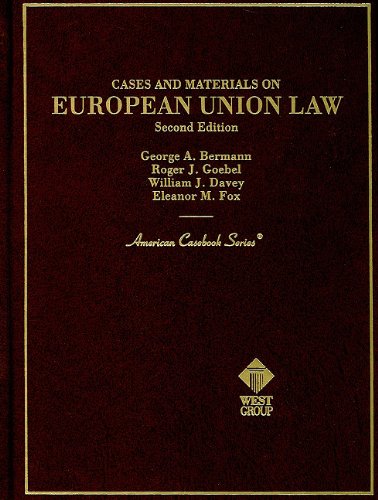 Beispielbild fr Case and Materials on European Union Law zum Verkauf von Better World Books