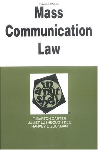 Stock image for Mass Communications Law: In a Nutshell (Nutshell Series) for sale by HPB-Ruby