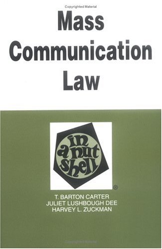 Stock image for Mass Communications Law in a Nutshell for sale by Better World Books