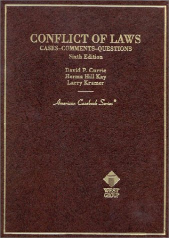 Stock image for Conflict of Laws : Cases, Comments, Questions for sale by HPB-Red