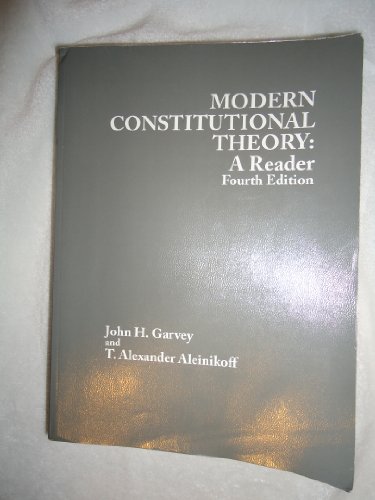 Imagen de archivo de Modern Constitutional Theory: A Reader a la venta por Second Story Books, ABAA