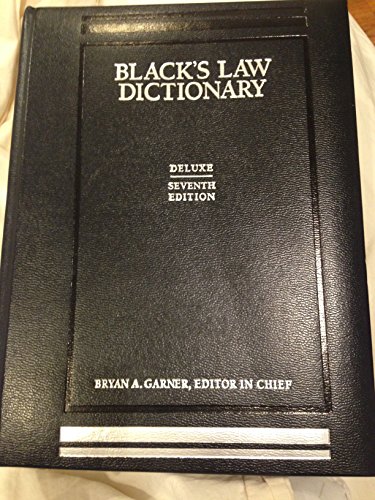 Stock image for Black's Law Dictionary, 7th Deluxe Edition for sale by Wonder Book