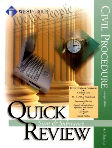 Beispielbild fr Civil Procedure (Sum & Substance Quick Review) zum Verkauf von HPB-Red