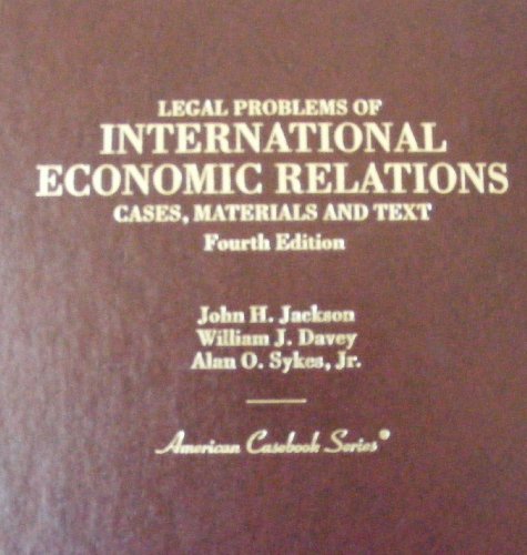 9780314246608: Legal Problems of International Economic Relations