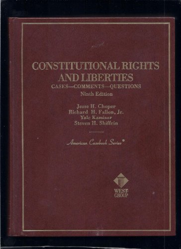 Beispielbild fr Constitutional Rights and Liberties: Cases, Comments, Questions zum Verkauf von Granada Bookstore,            IOBA