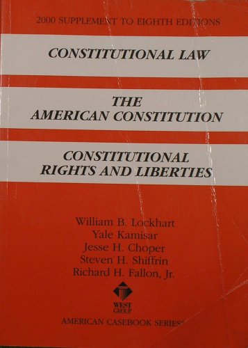 Immagine dell'editore per Constitutional Law: Cases, Comments, and Questions, 2000 venduto da Mama"s Helper