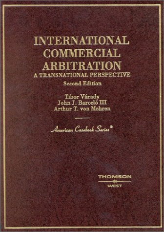 Beispielbild fr International Commercial Arbitration, 2002 zum Verkauf von Better World Books