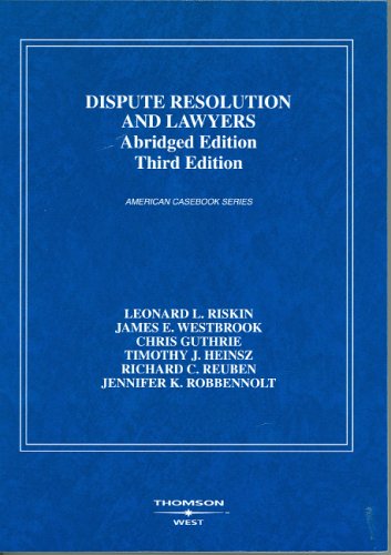 Beispielbild fr Dispute Resolution and Lawyers zum Verkauf von ThriftBooks-Dallas