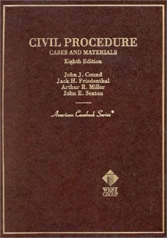Imagen de archivo de Civil Procedureials on Civil Procedure: Cases and Materials (American Casebook Series) a la venta por HPB-Red
