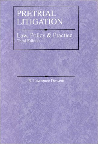 9780314254375: Pretrial Litigation: Law, Policy and Practice (American Casebook Series)
