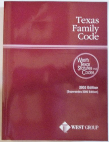 Beispielbild fr Texas Family Code 2002 zum Verkauf von HPB Inc.